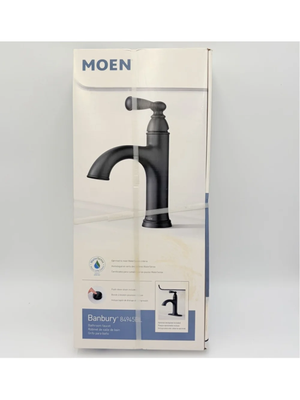 MOEN BANBURY 84945BL Bathroom Faucet Matte Black 1-Handle NEW Sealed